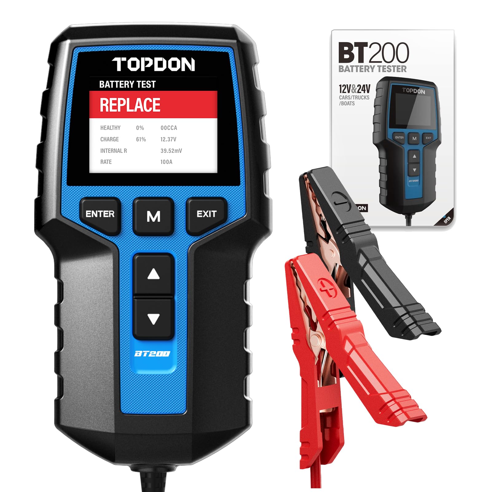 Topdon Tc001 Thermal Camera - TOPDON BT200 2027最新版：12V/24Vバッテリーロードテスター、100-2000 CCAオルタネーター＆クランキングシステムアナライザー。
