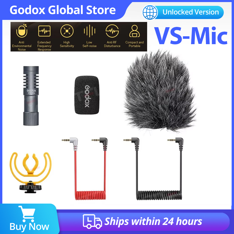 Seek Compact Pro Android - Godox VS-Mic コンパクトショットガンマイク 3.5mmジャック iPhone Androidスマートフォン