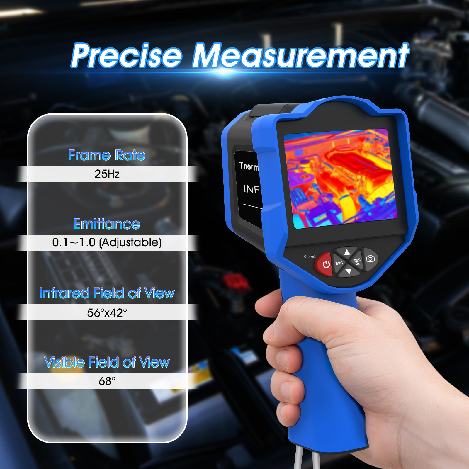 HoldPeak サーマルカメラ、256x192 IR、3. - Thermal Imaging Camera 256X192 のレビューと価格