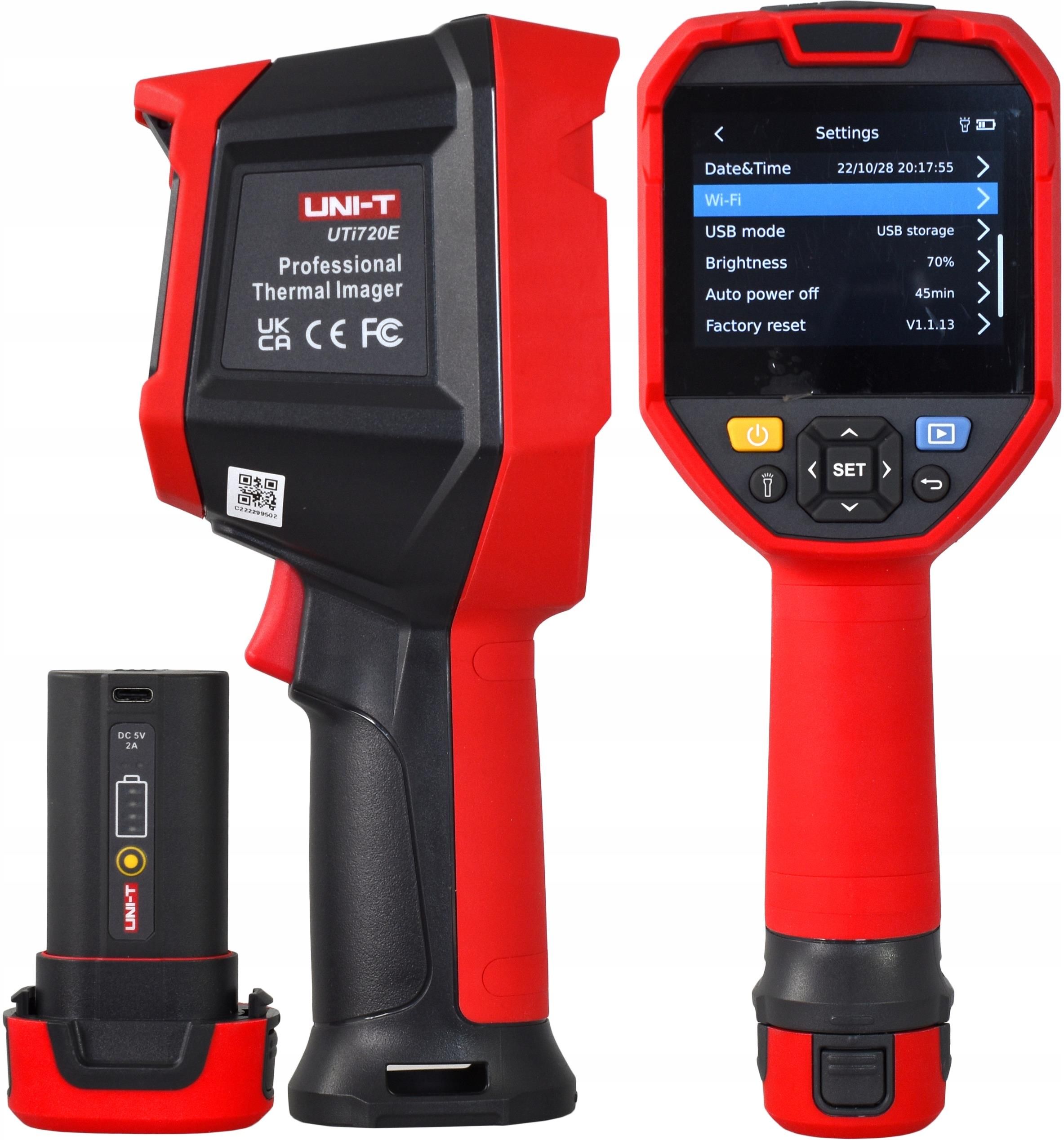 UNI-T UTi720E Wi-Fi対応熱画像カメラ、25 - Thermal Imaging Camera 256X192 のレビューと価格